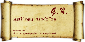 Gyöngy Mimóza névjegykártya